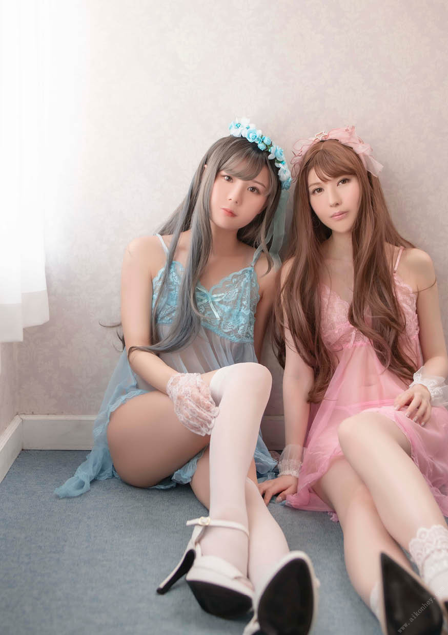 Miru Sakamichi 坂道みる, Mizuki Aiga 蓝芽みずき, デジタル写真集 Count sheep [DeepSleep] Set.03 No.54b143